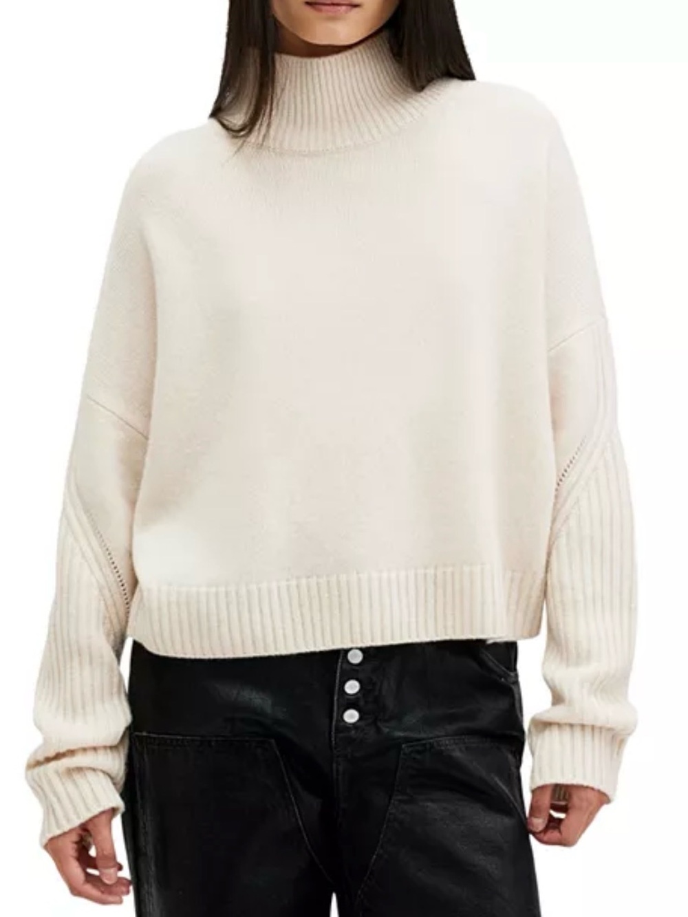 All Saints Ines Cashmere & Wool Turtleneck Jumper , Small